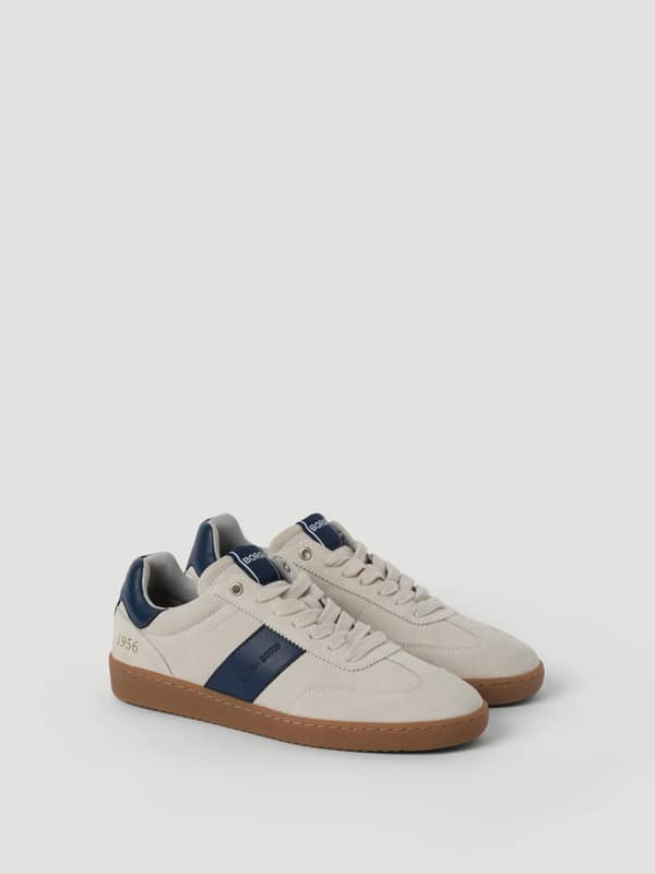 Women's Grace Leather 56 Sneakers en cuir véritable blanc au style tennis avec logo marine alliant style et performance.