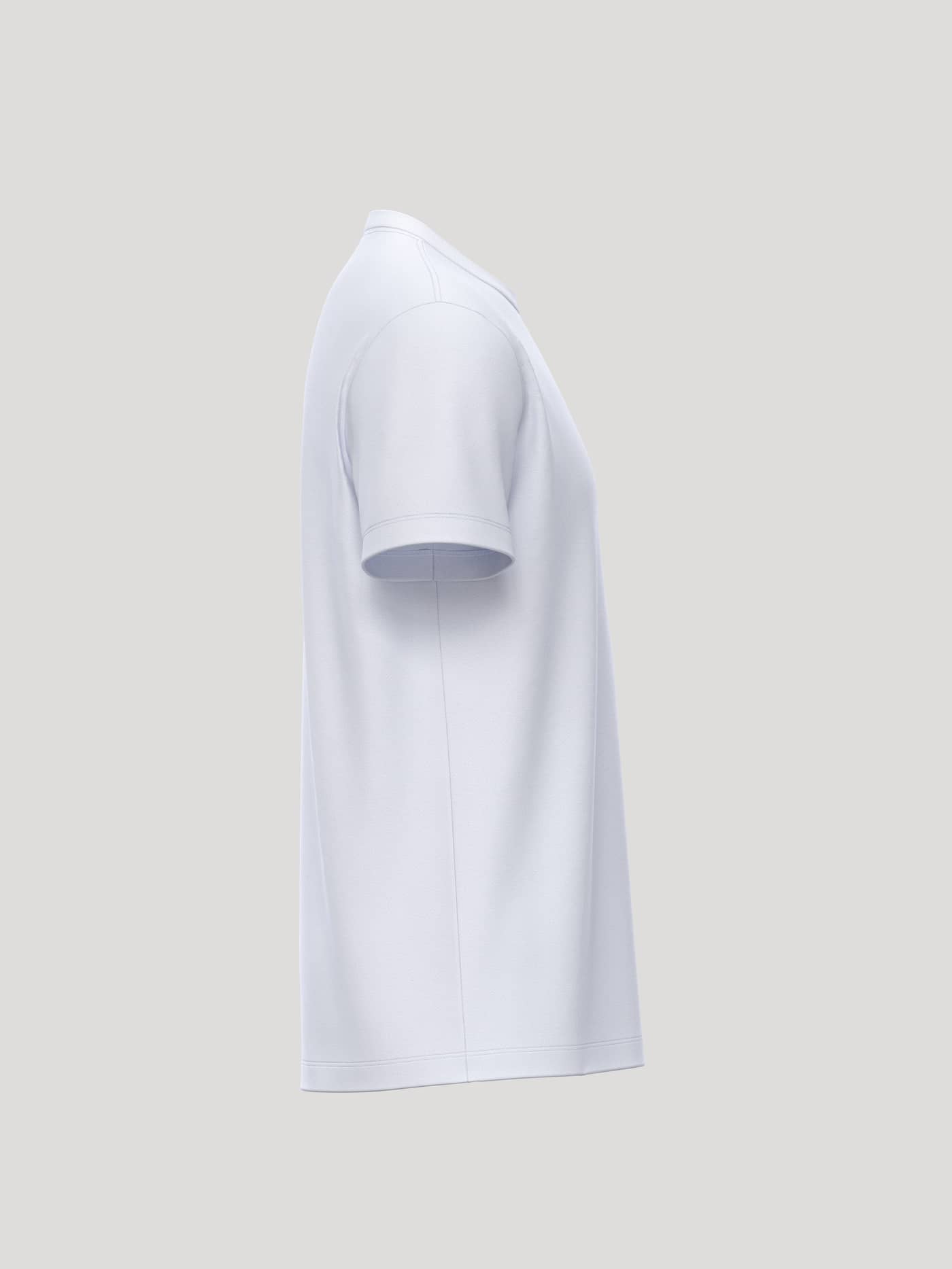 Borg Essential 1 T-Shirt in Brilliant White (White), a cotton regular fit tee shown from a side view for tennis. - Image 4