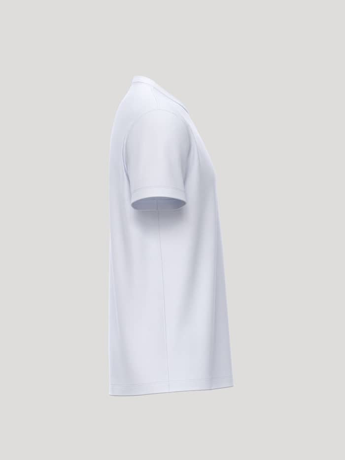 Borg Essential 1 T-Shirt in Brilliant White (Wit), een katoenen regular fit tee getoond in zijaanzicht voor tennis. - Image 4