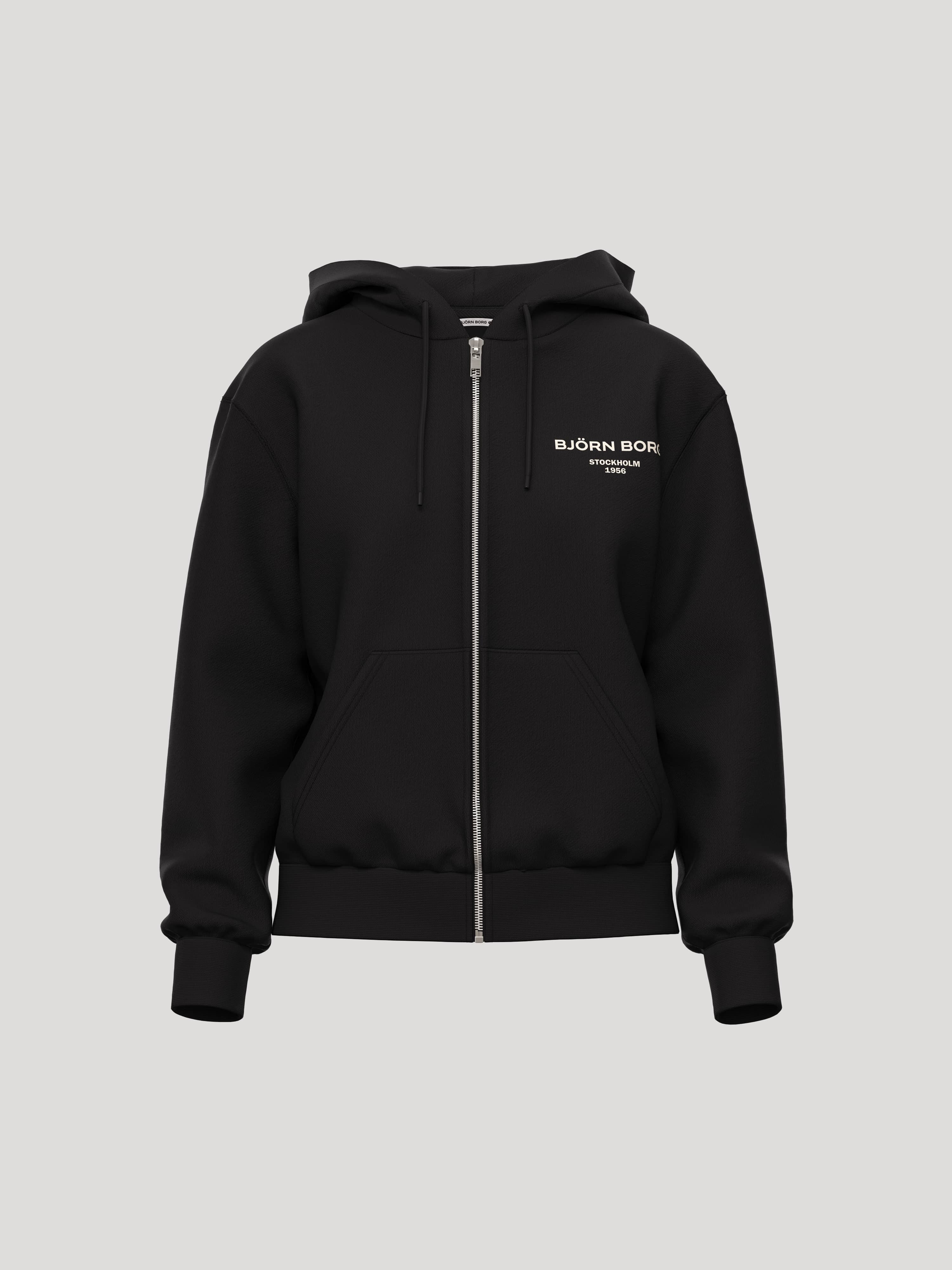 Borg Essential 1 Zip Hoodie - Women - Black Beauty | Björn Borg