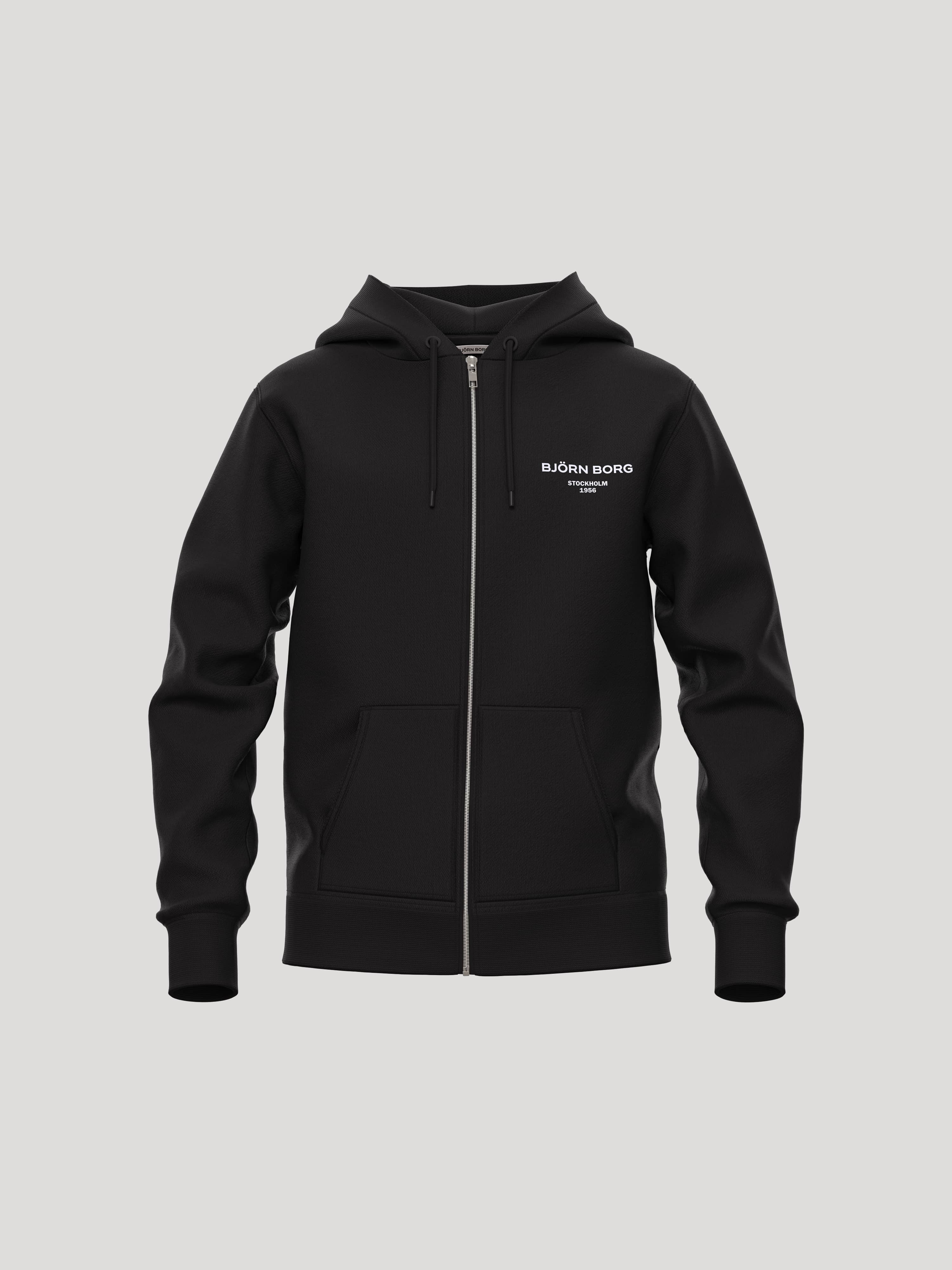 Borg Essential 1 Zip Hoodie - Kids - Black Beauty | Björn Borg