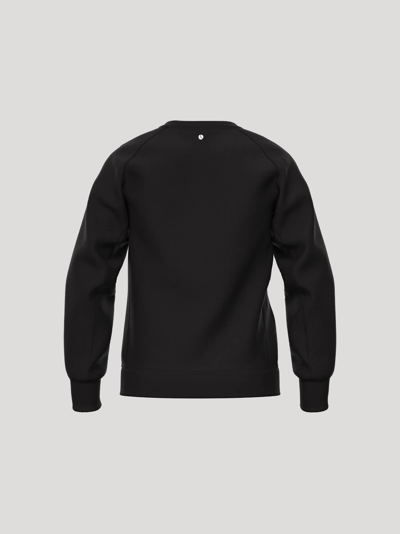 Back view of the kids Borg Essential 1 Sweatshirt in Black Beauty (Black) with a small tennis ball print at the back. - Image 2
