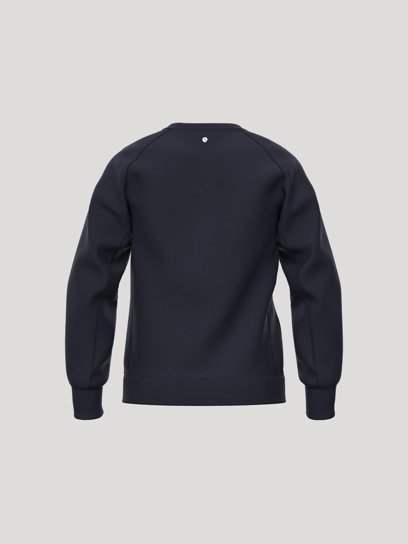 Back view of the kids' Borg Essential 1 Sweatshirt in Night sky (Navy) featuring a white tennis ball logo at the neck. - Image 2