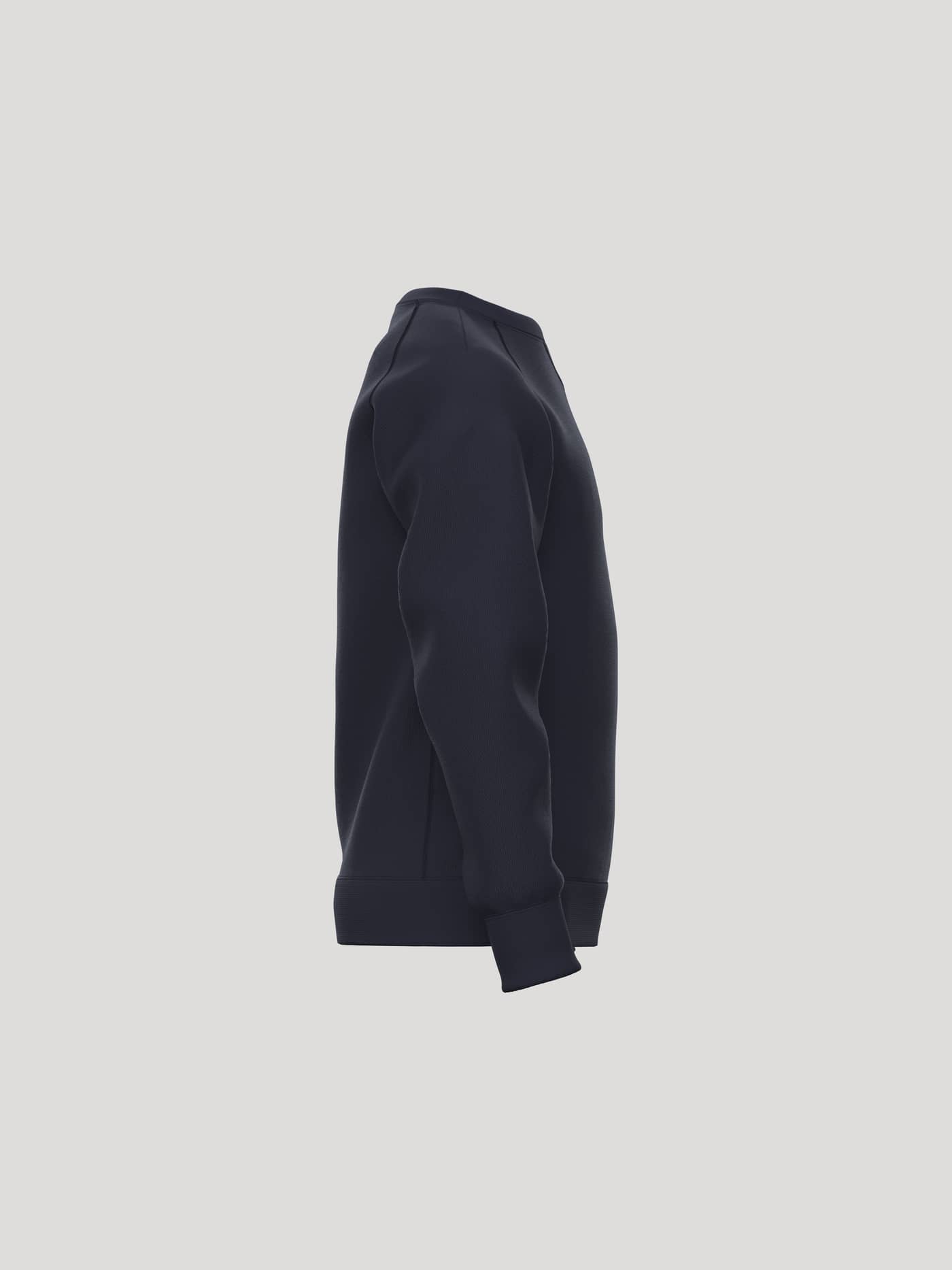Side view of the kids Borg Essential 1 Sweatshirt in Night sky (Navy) for a clean, premium Scandinavian tennis look. - Image 4