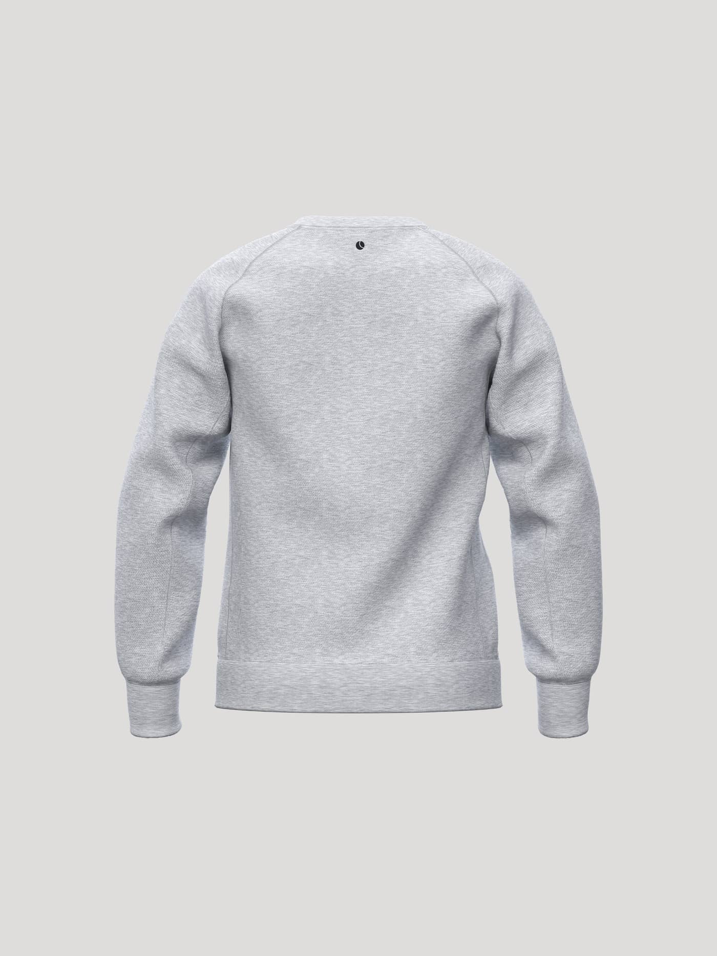 Back view of the kids' Borg Essential 1 Sweatshirt in Light Grey Melange (Grey) featuring a black tennis ball logo. - Image 2