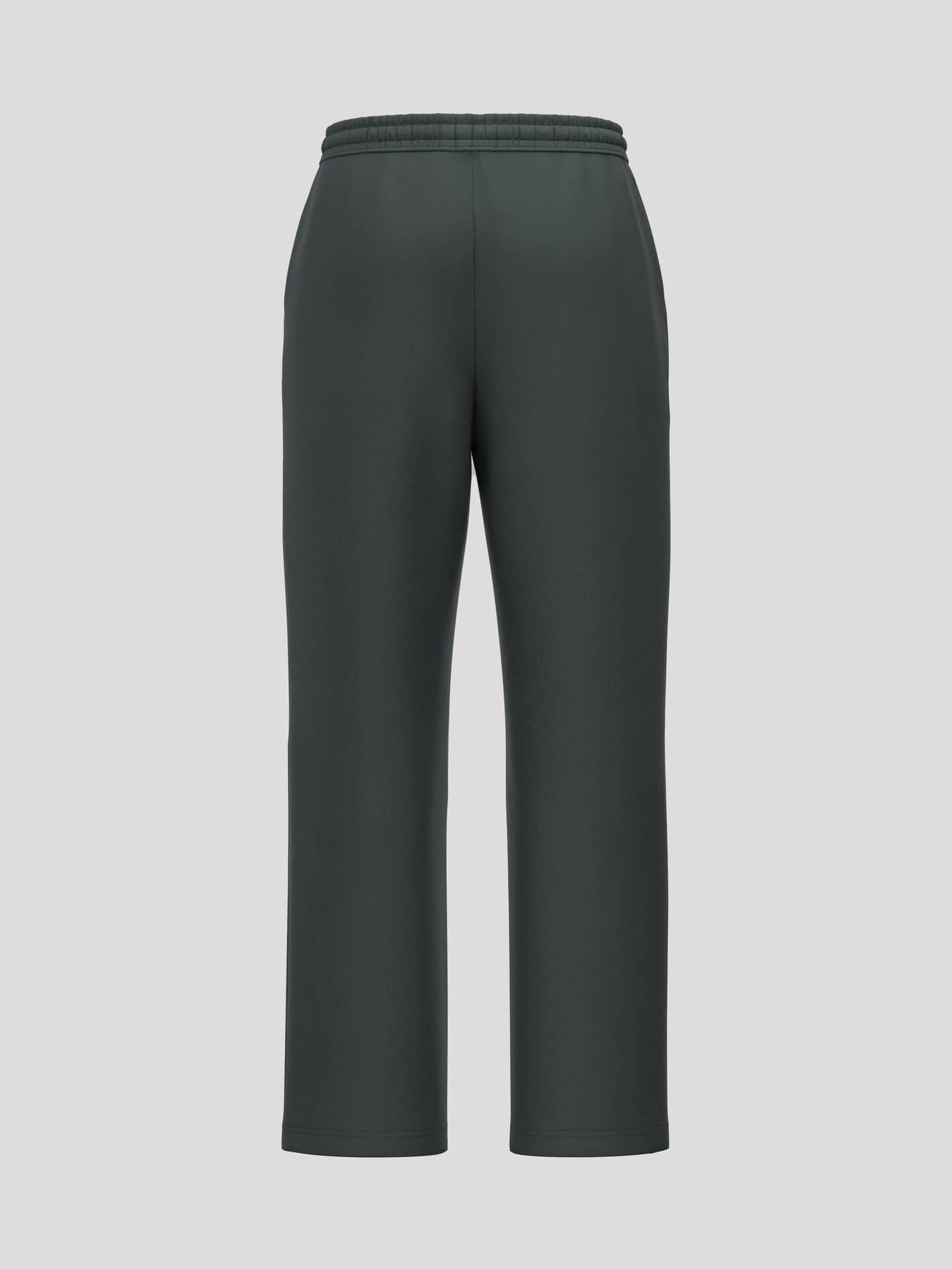 Back view of the Borg Essential 1 Straight Sweatpants in Urban Chic (Green) with a soft fleece straight-leg fit for tennis. - Image 2