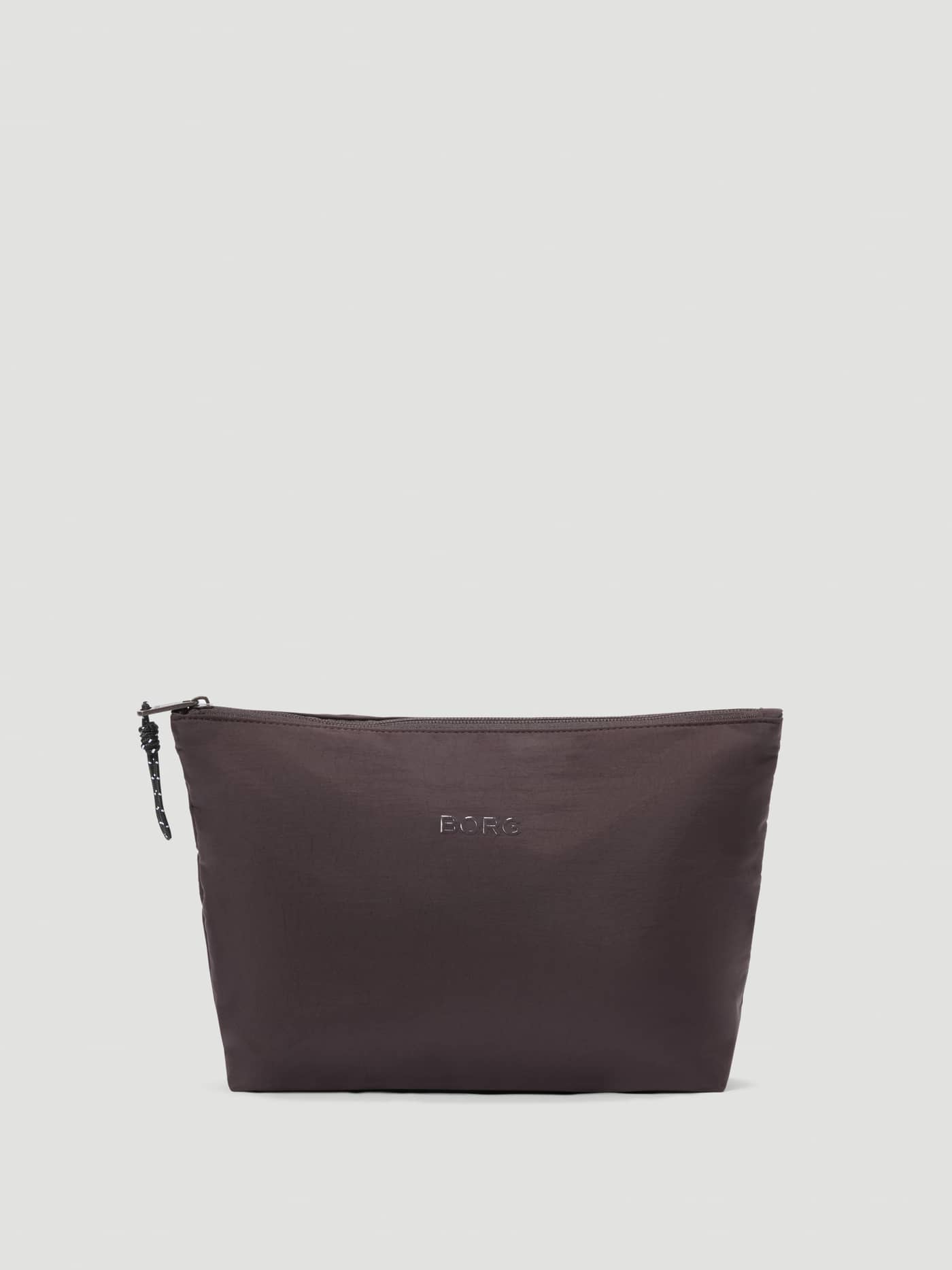 Studio Active Wash Bag Set in Coffee Bean (Brown) featuring a front Borg print and zip closure for training. - Image 2