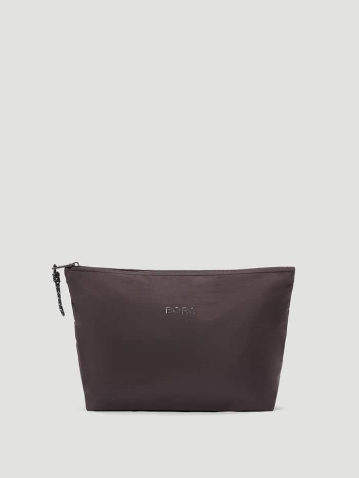 Studio Active Wash Bag Set in Coffee Bean (Bruin) met een tonale Borg-print en ritssluiting voor training. - Image 2