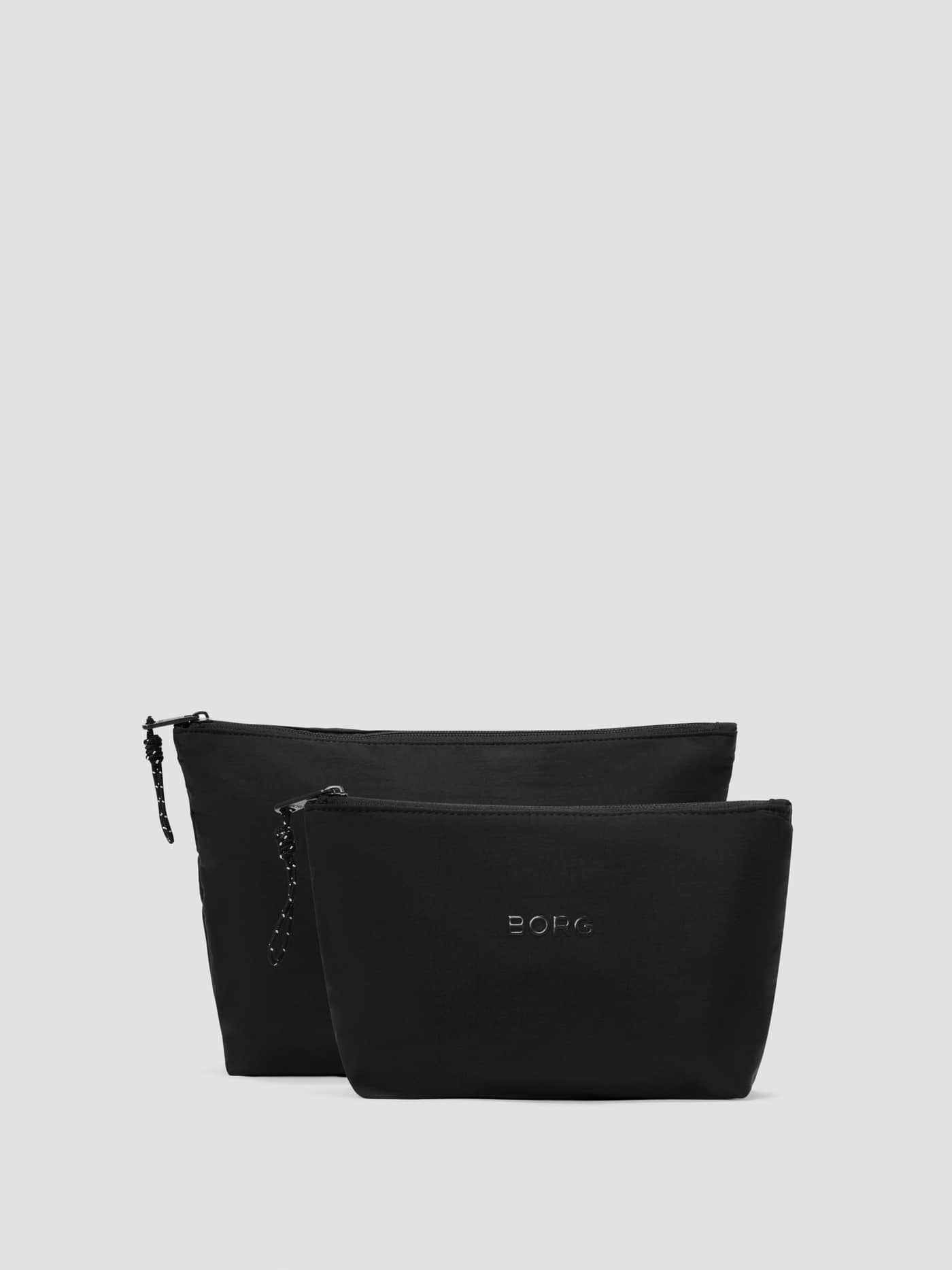 Studio Active Wash Bag Set in Black Beauty (Black) with two recycled polyester bags and a tonal Borg logo for training. - Image 1