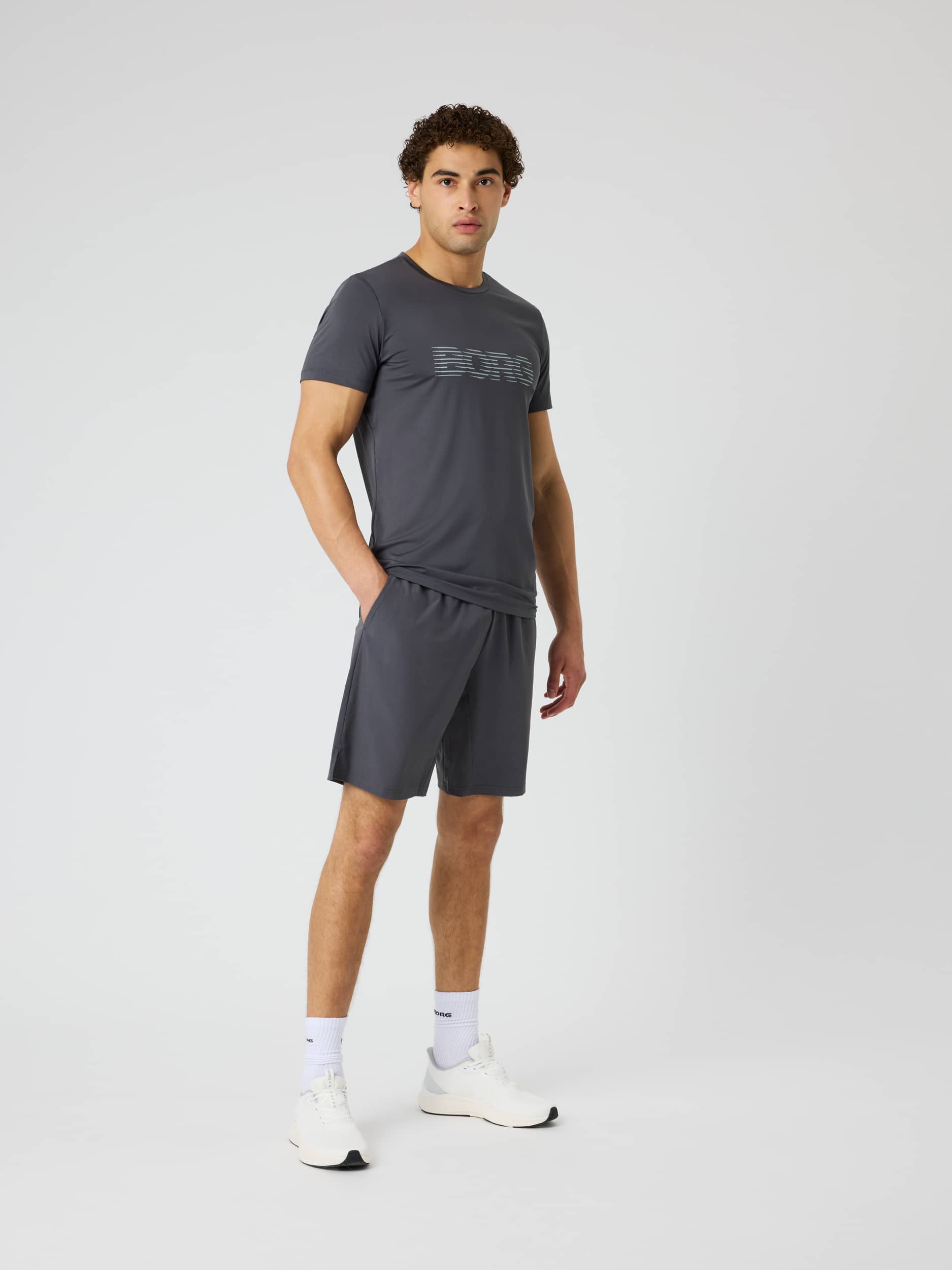 Borg Graphic T-Shirt - Men - Asphalt | Björn Borg