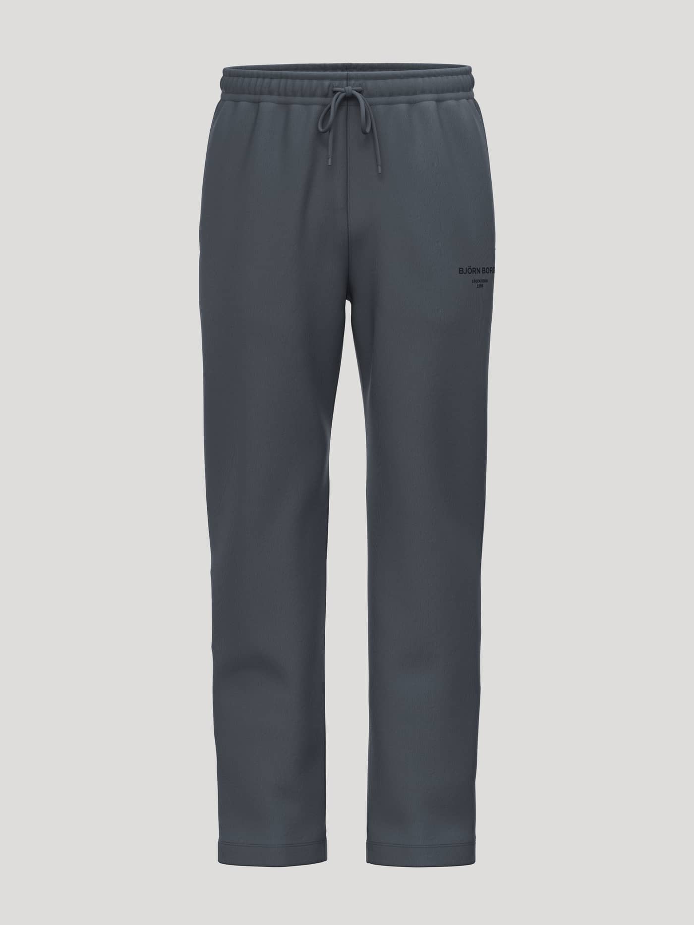 Borg Essential 1 Sweatpants in Turbulance (Grey) featuring an adjustable drawstring waist for everyday movement. - Image 2