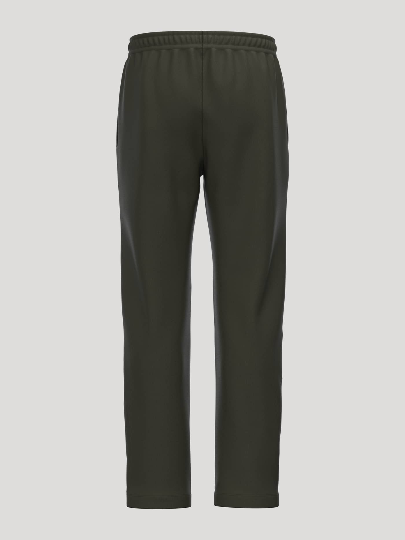 Back view of Borg Essential 1 Sweatpants in Rosin (Green) featuring a soft fleece finish and a white tennis ball print. - Image 2