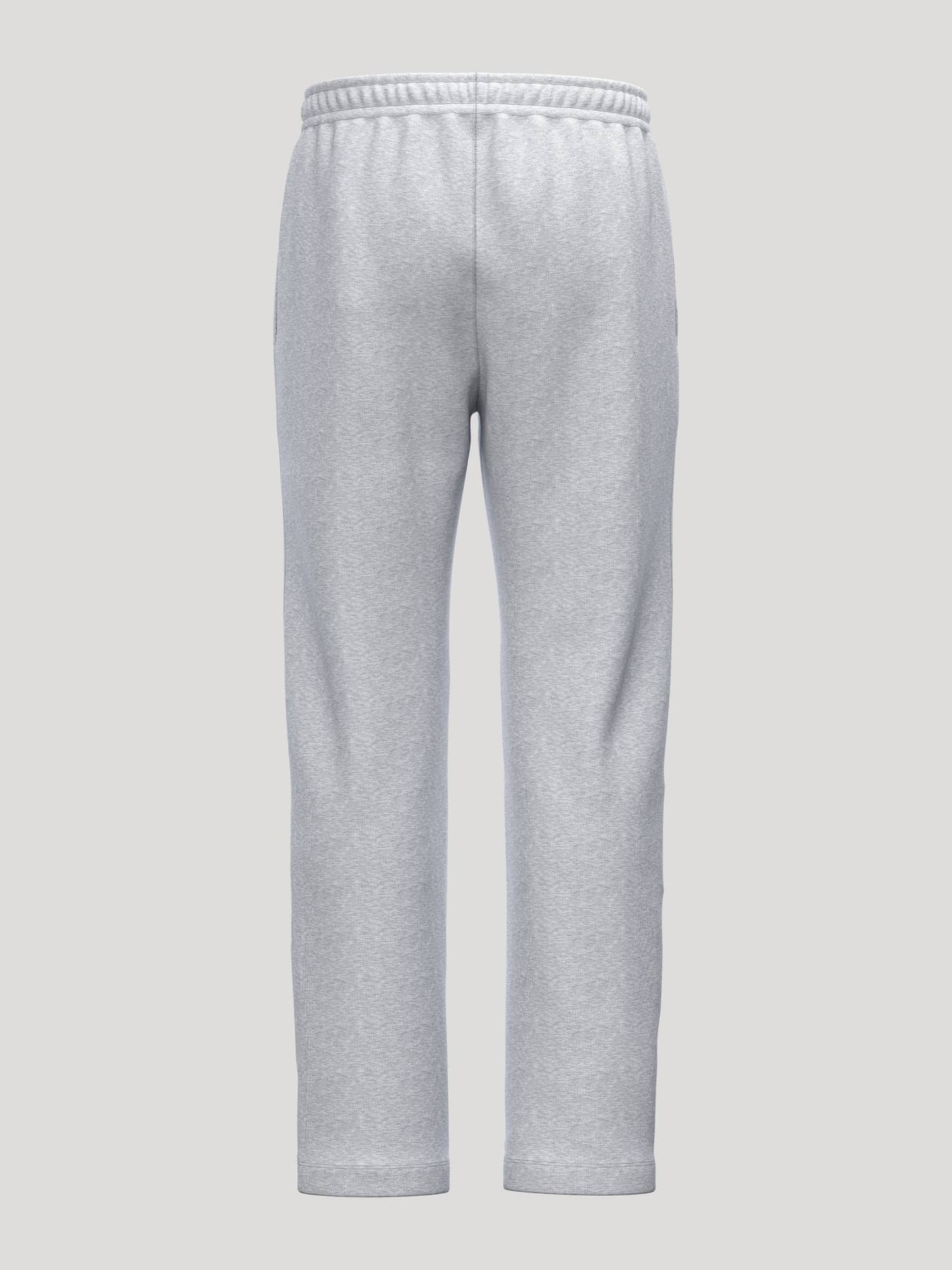 Back view of Borg Essential 1 Sweatpants in Light Grey Melange (Grey) featuring soft fleece and a tennis ball print. - Image 2