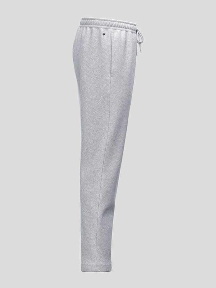 Zijaanzicht van de Borg Essential 1 Sweatpants in Light Grey Melange (Grijs) met een verstelbaar trekkoord in de taille. - Image 4