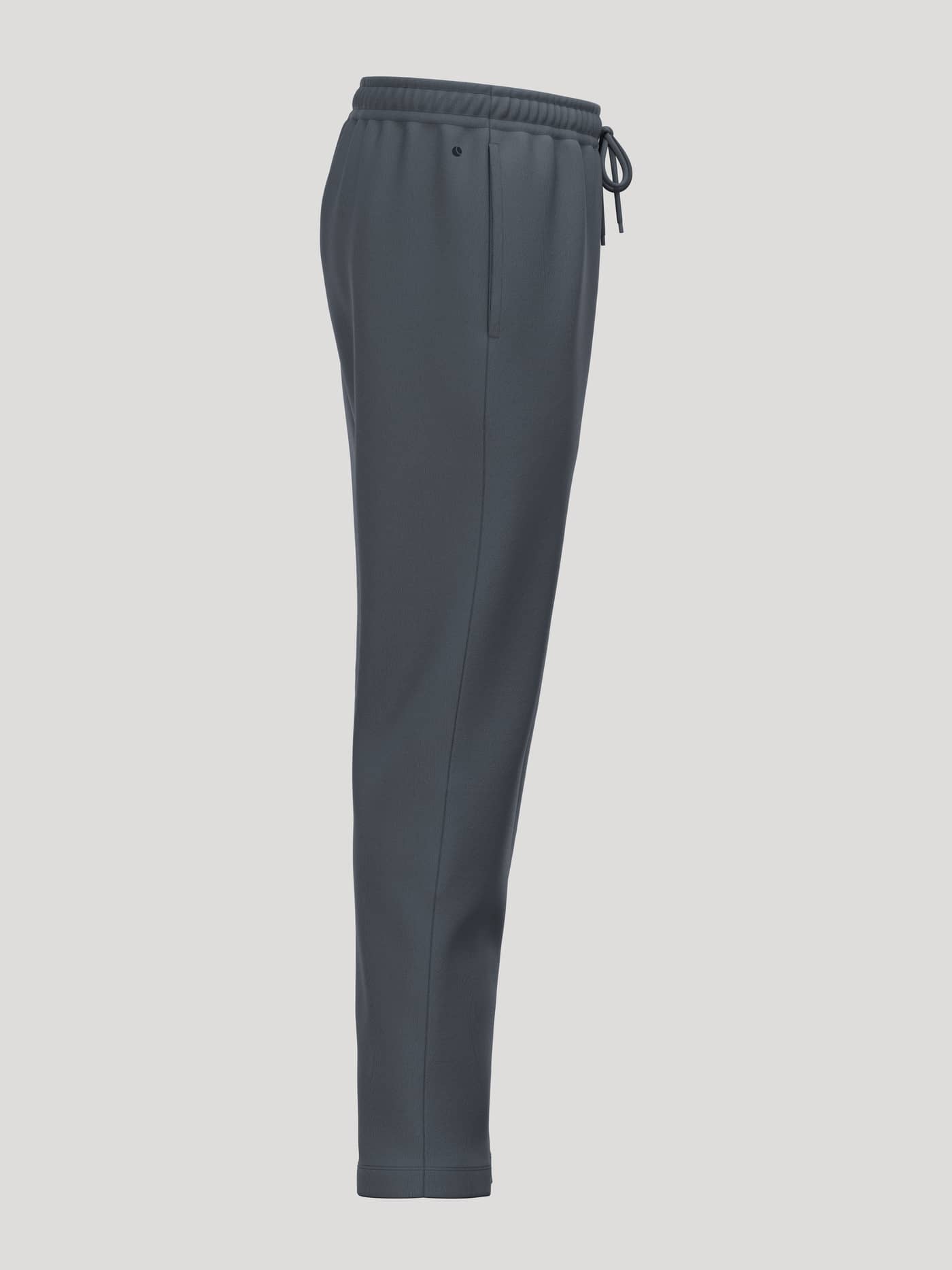Side view of Borg Essential 1 Sweatpants in Turbulance (Grey) featuring an elastic drawstring waist. - Image 3