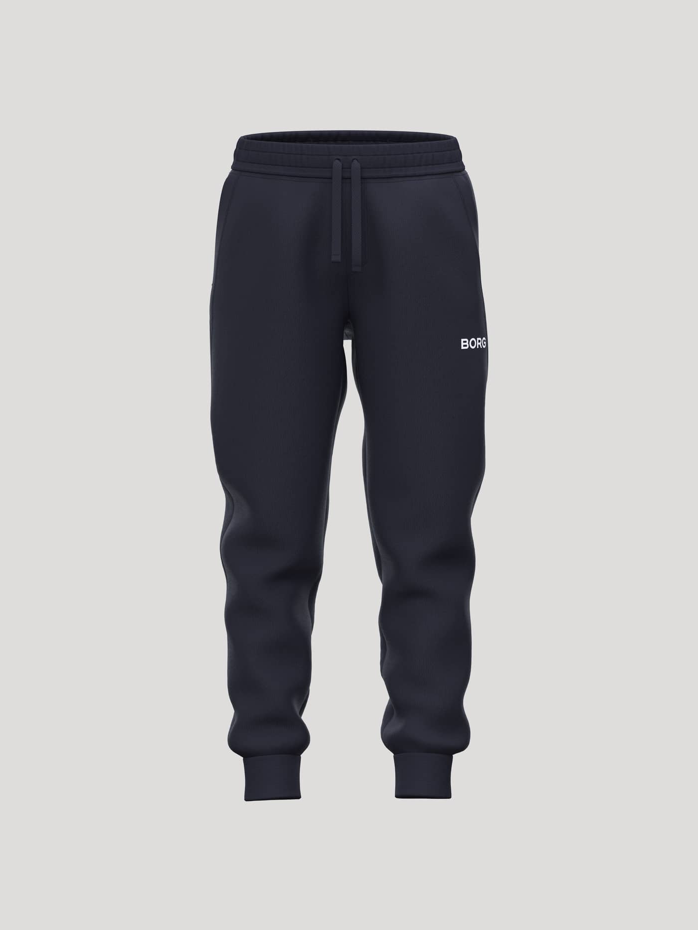 Borg Essential 3 Tapered Sweatpants for kids in Night sky (Navy) featuring a white BORG logo on the leg. - Image 1