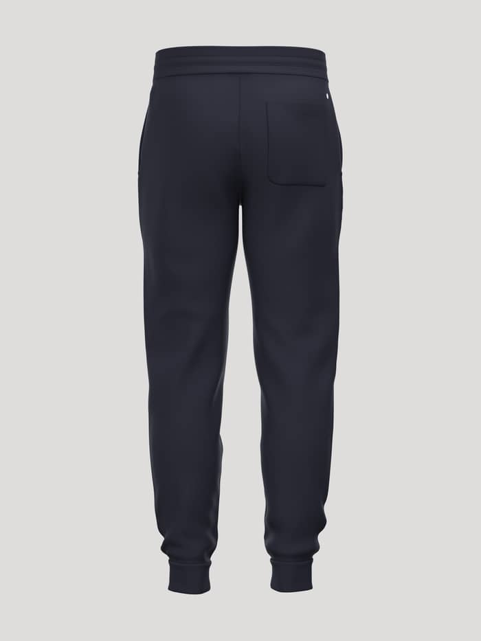 Borg Essential 3 Tapered Sweatpants in Night sky (Marineblauw), achteraanzicht met zak en geribbelde boorden voor tennis. - Image 2