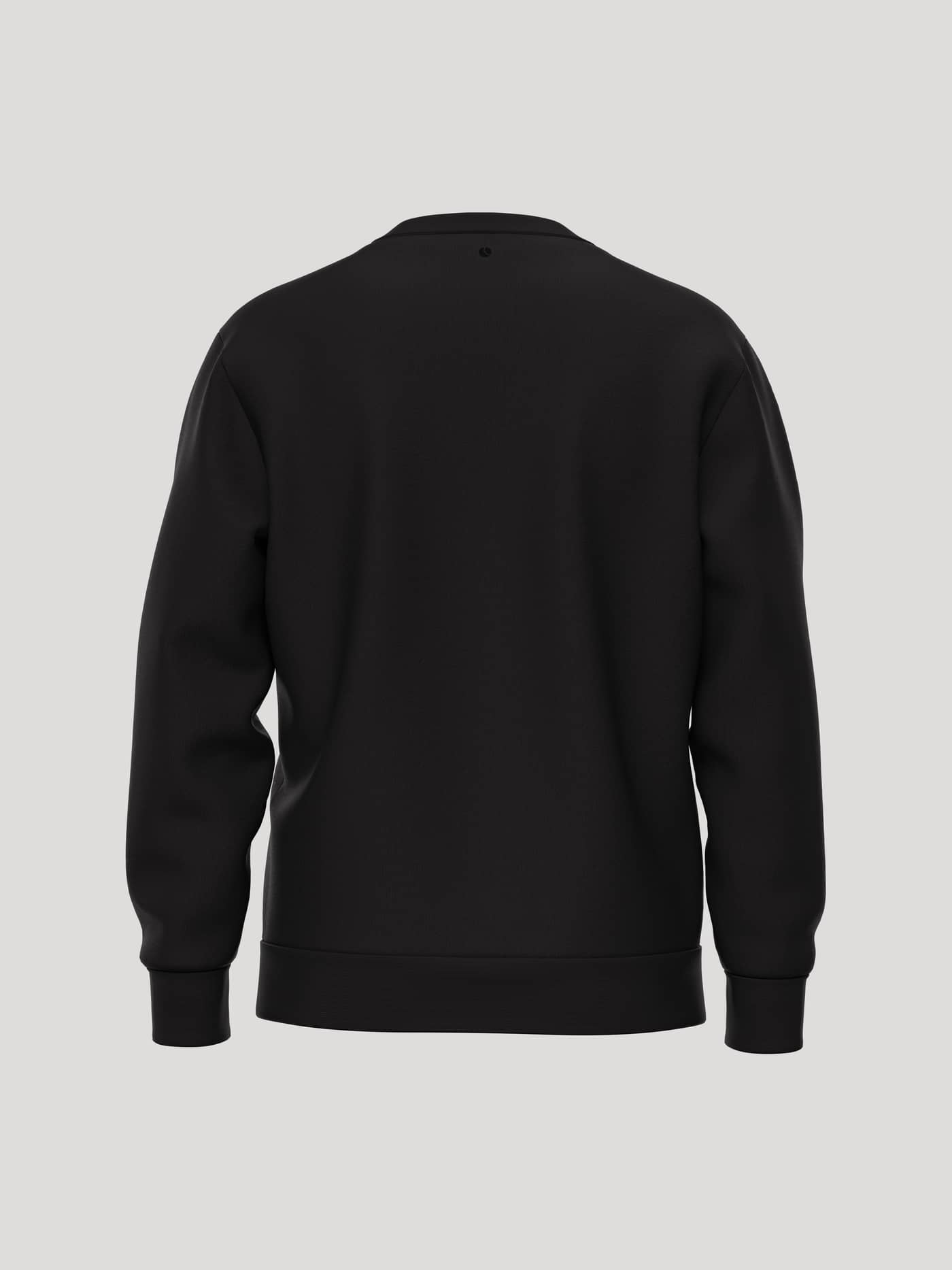 Back view of the Borg Essential 3 Sweatshirt in Black Beauty (Black) featuring a soft fleece and tennis ball neck print. - Image 2