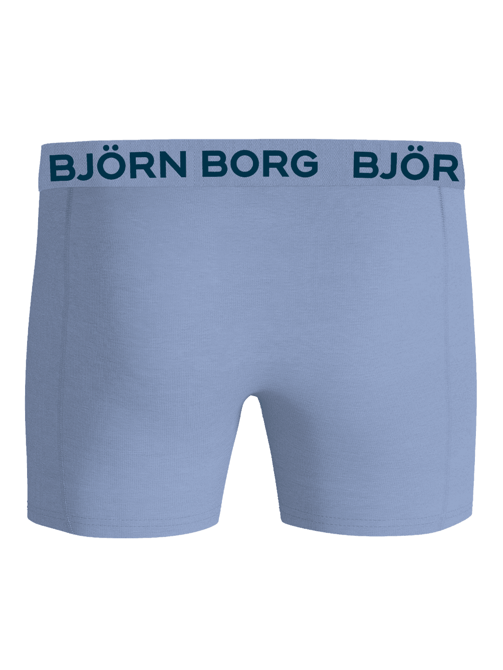 Back view of the blue Bamboo Cotton Blend Boxers 3-pack featuring comfortable boxer briefs and a dark blue logo waistband. - Image 3