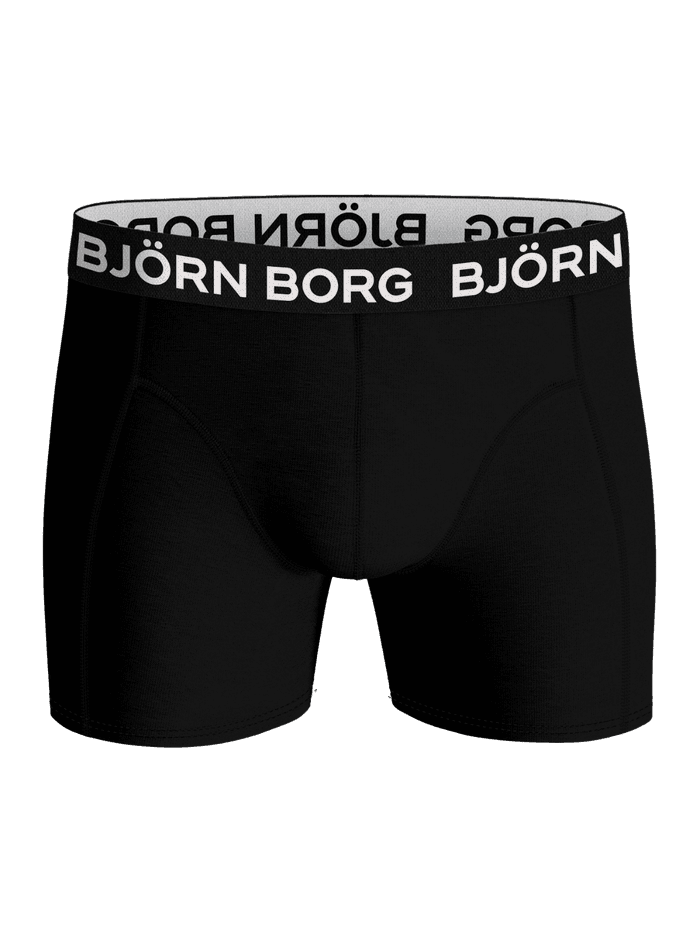 Bamboo Cotton Blend Boxers 3-pack in Zwart met een wit logo op de zachte tailleband en een premium pasvorm. - Image 2