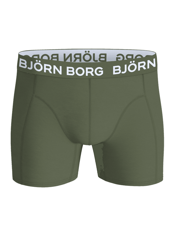 Bamboo Cotton Blend Boxers 2-pack in Groen met een witte Björn Borg-logotailleband van zachte bamboemix. - Image 4