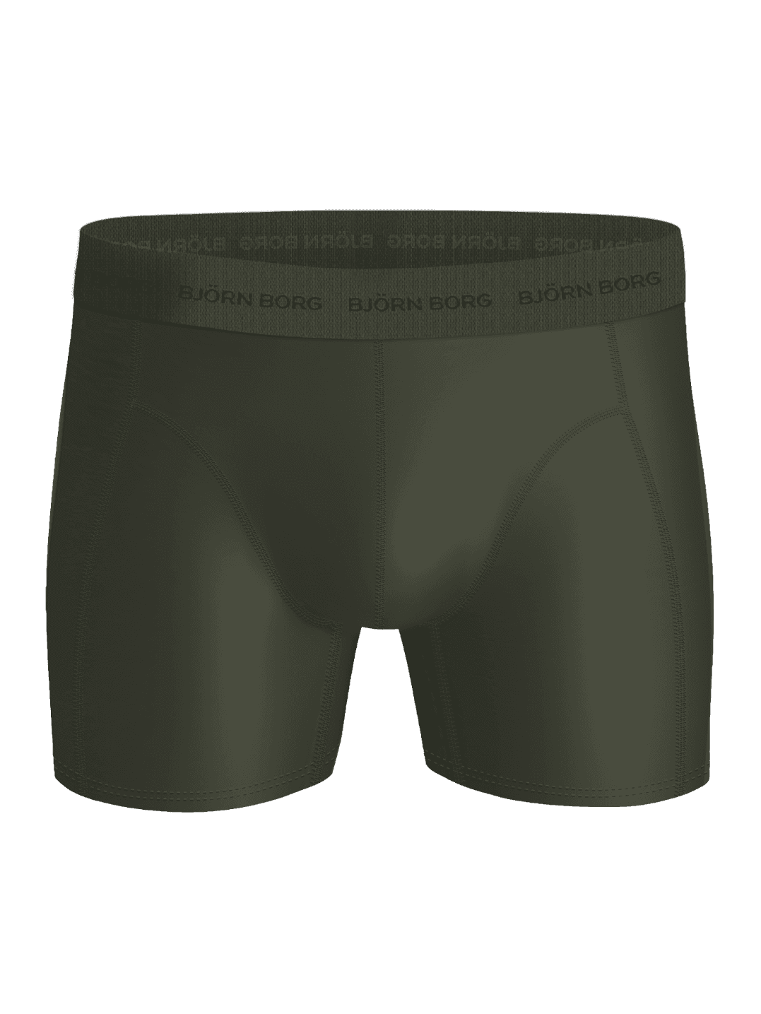 Microfiber Boxers 3-pack in Green, these quick-drying boxer briefs feature a smooth finish and a dark green logo. - Image 2