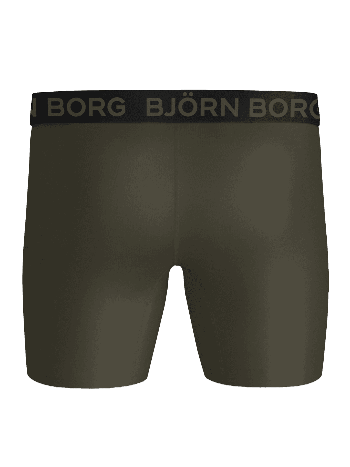 Sports Microfiber Boxers 3-pack in green, showing technical training boxer briefs with a black and green logo waistband. - Image 3
