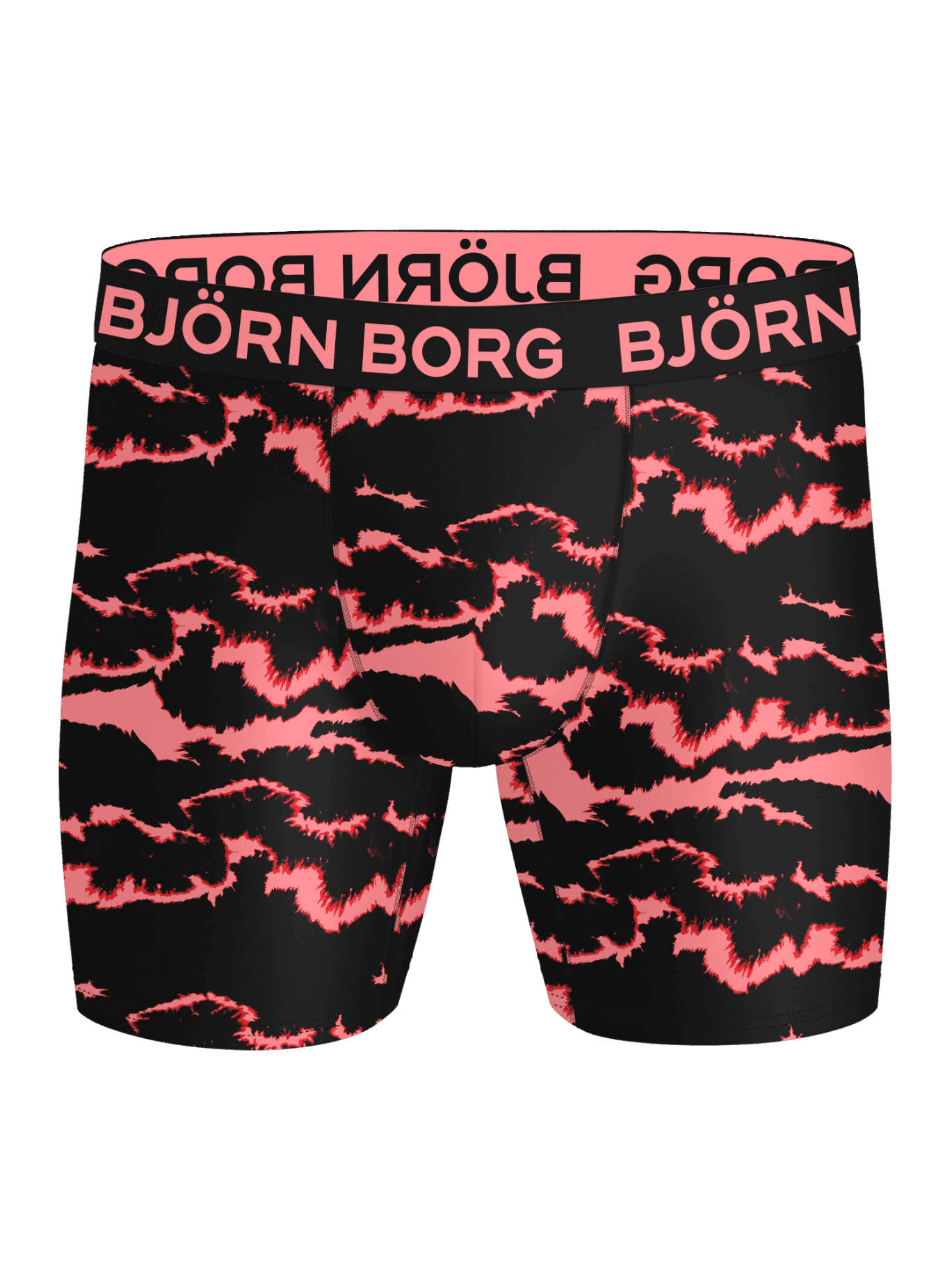 Sports Microfiber Boxers 3-pack featuring navy and red wavy print boxer briefs with a pink logo for technical training. - Image 4