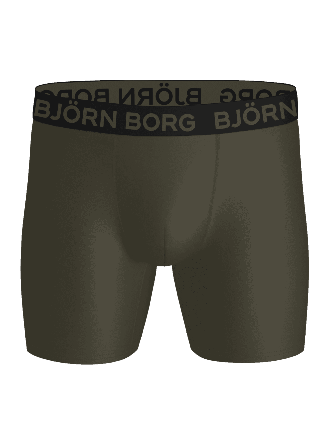 Sports Microfiber Boxers 2-pack in green, featuring technical training boxer briefs with a Björn Borg logo waistband. - Image 4