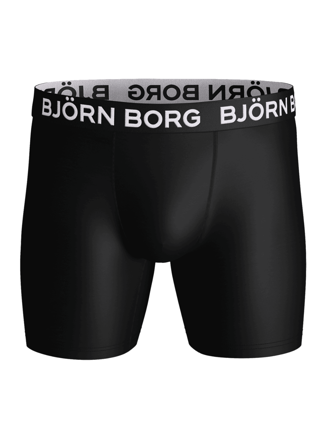 Sports Microfiber Boxers 5-pack black training boxer briefs featuring a white logo on the waistband. - Image 4
