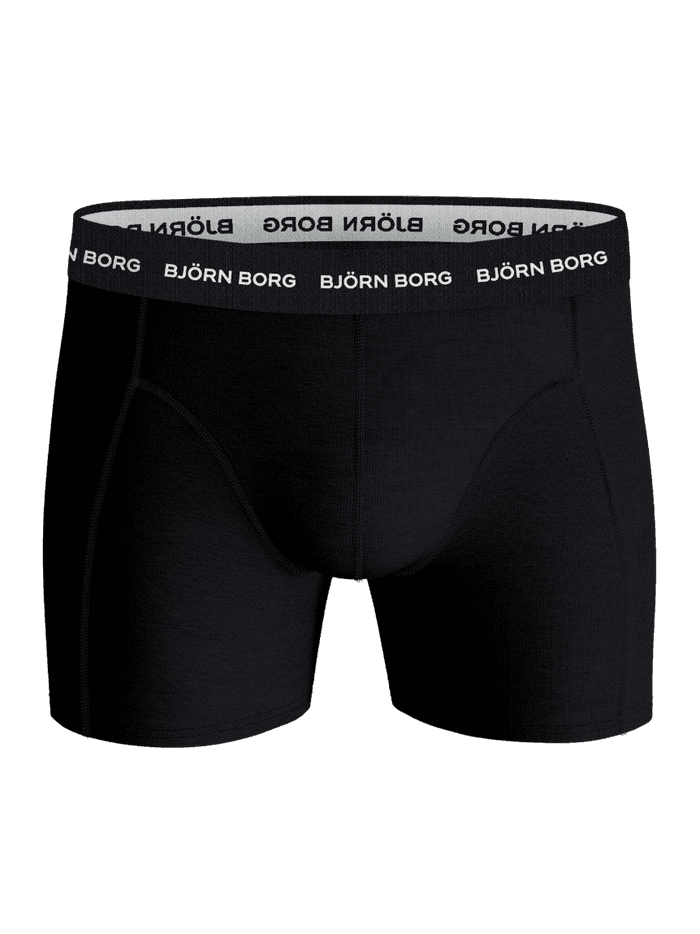 Cotton Stretch Boxers 3-pack in zwart met een witte logo-tailleband, middelhoge taille en een gemiddelde pijplengte. - Image 5