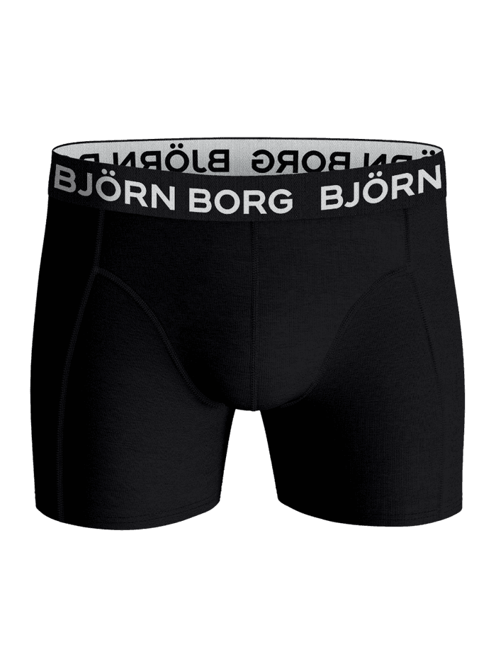 Cotton Stretch Boxers 3-pack in Zwart van zacht katoen met stretch en een witte logo-tailleband. - Image 5