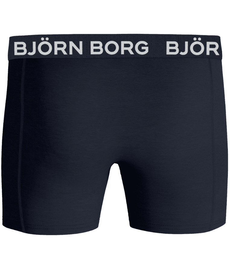 Cotton Stretch Boxers 3-pack in Navy featuring a signature logo waistband and a comfortable boxer briefs fit. - Image 3