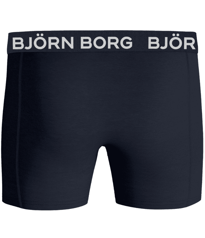 Cotton Stretch Boxers 3-pack in Navy met een iconische logo-tailleband en een comfortabele pasvorm. - Image 3