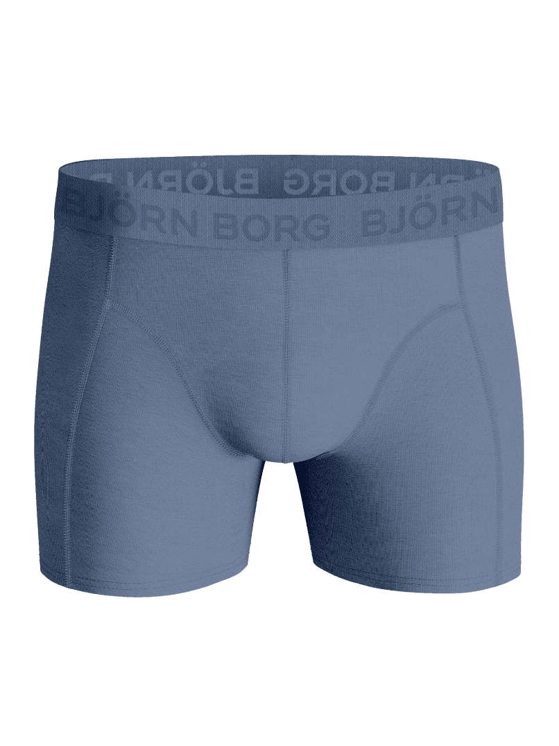 Cotton Stretch Boxers 5-pack in blue featuring mid-rise boxer briefs in soft cotton stretch with a tonal logo waistband. - Image 4