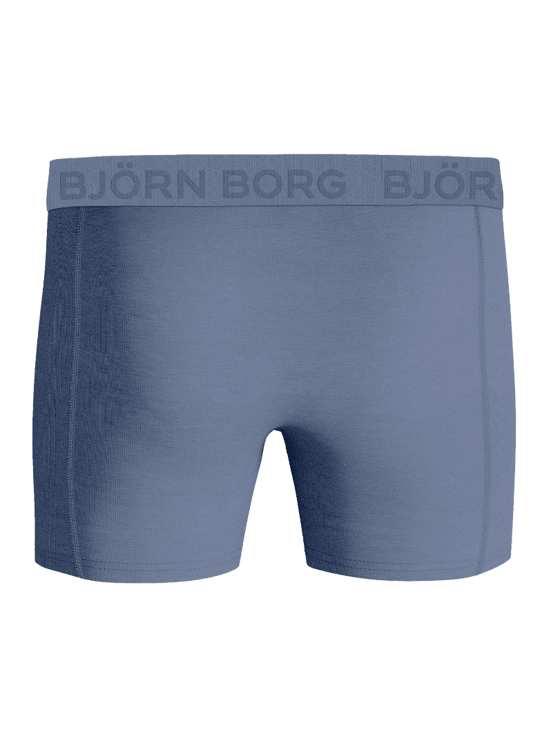 Cotton Stretch Boxers 5-pack in Blue, featuring soft cotton stretch boxer briefs with a tonal BOLD logo waistband. - Image 3