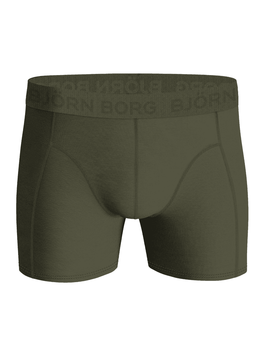 Cotton Stretch Boxers 7-pack green boxer briefs in soft cotton stretch featuring a tonal green logo on the waistband. - Image 5