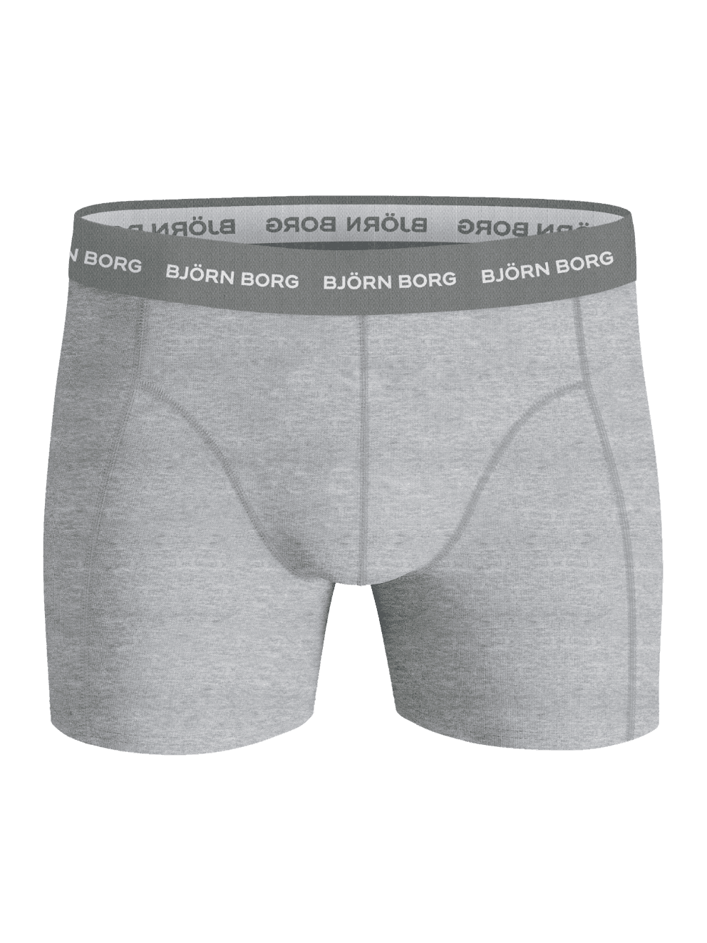 Cotton Stretch Boxers 7-pack in grey melange, featuring a soft, comfortable boxer briefs fit and a white logo waistband. - Image 4