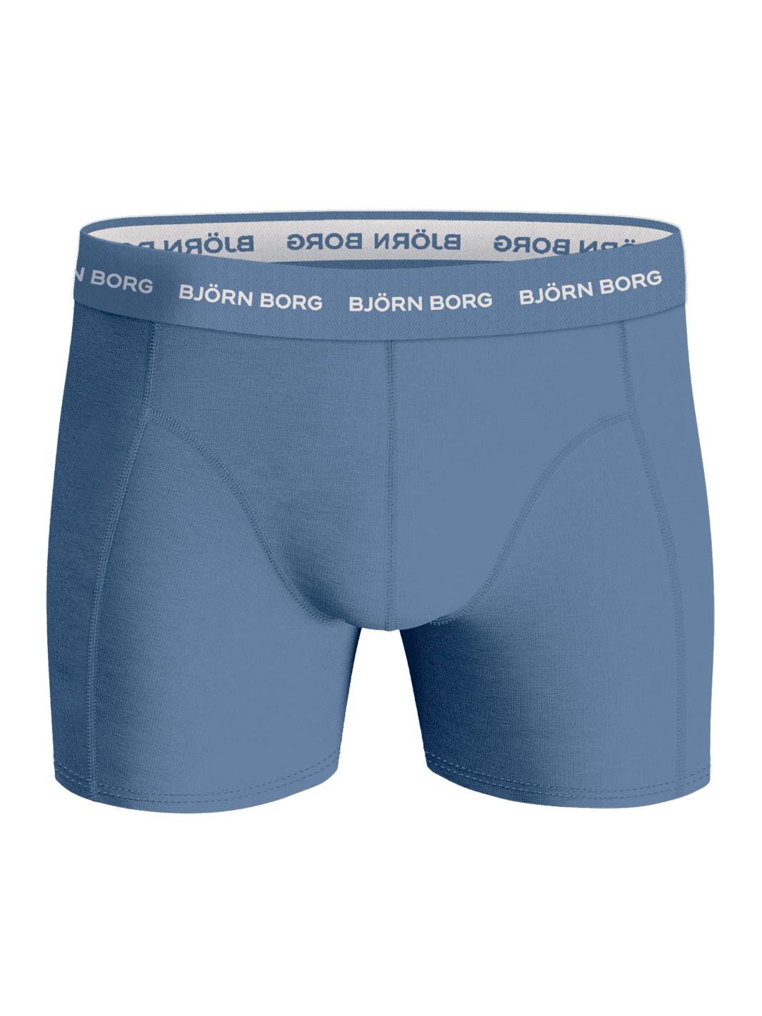 Cotton Stretch Boxers 7-pack in blue featuring soft cotton boxer briefs with a white logo and a mid-rise fit. - Image 6