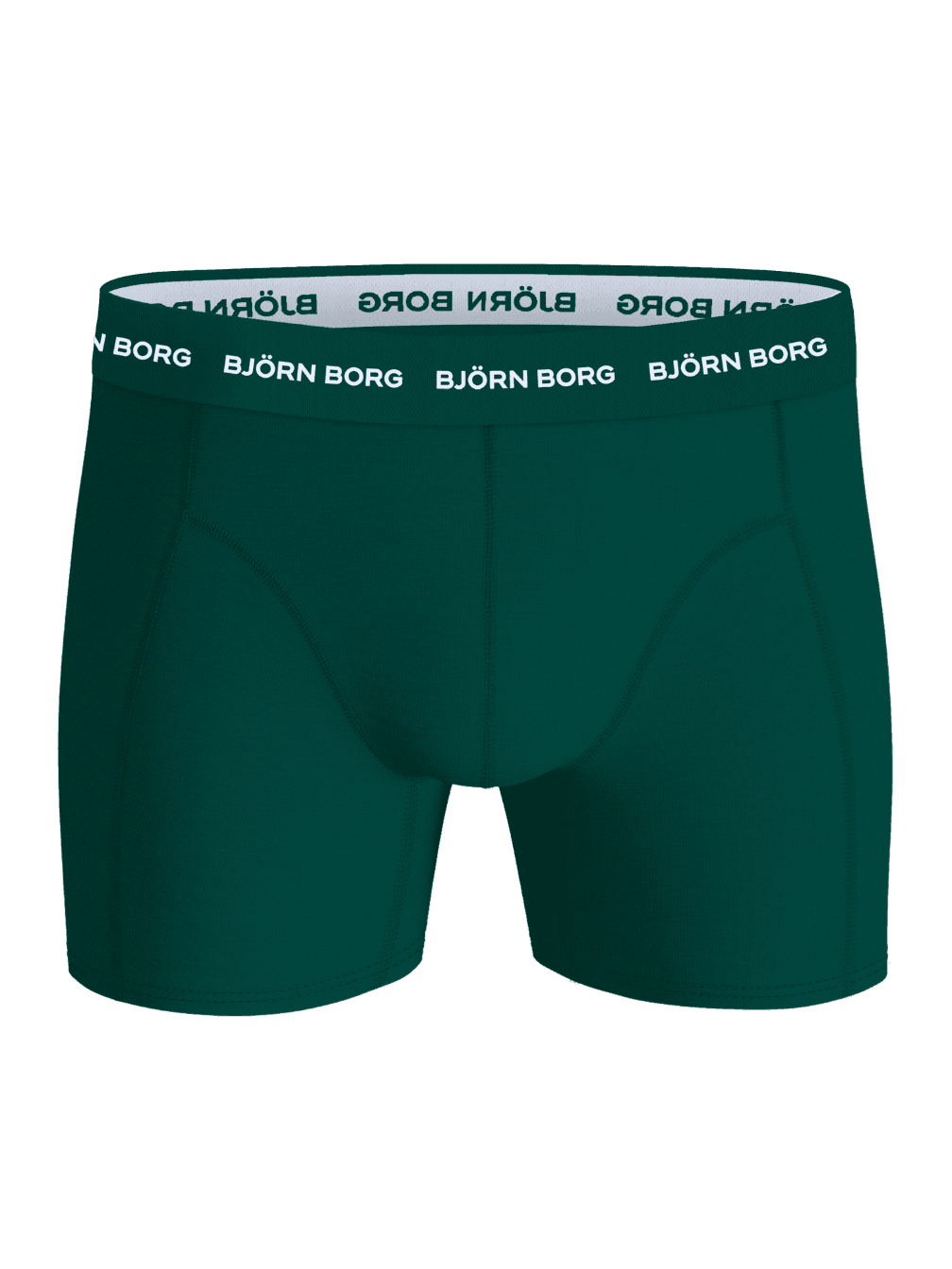Cotton Stretch Boxers 7-pack in green, featuring boxer briefs with a white logo waistband and soft cotton stretch fabric. - Image 9