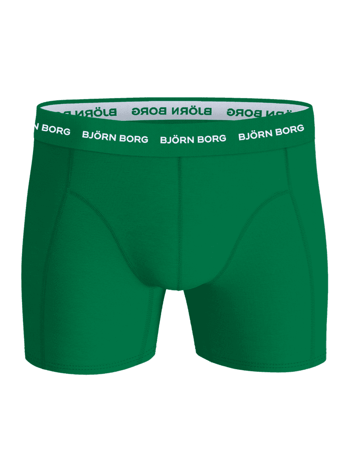 Cotton Stretch Boxers 7-pack in groen van katoenstretch met een halfhoge taille en wit Björn Borg-logo. - Image 4
