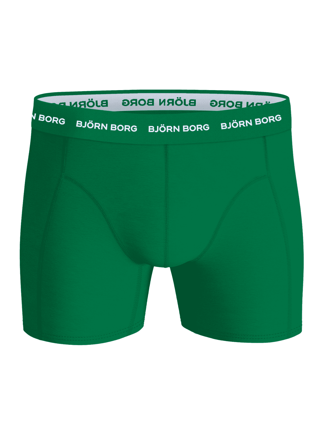 Cotton Stretch Boxers 7-pack in Green, featuring soft cotton stretch boxer briefs with a white logo on the waistband. - Image 7