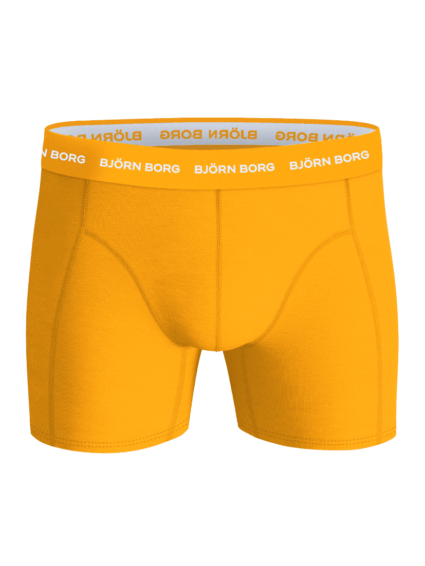 Cotton Stretch Boxers 7-pack in orange, featuring soft cotton stretch boxer briefs with a white logo waistband. - Image 7