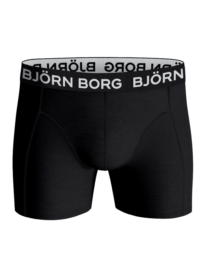 Cotton Stretch Boxers 7-pack voor kids in zwart van katoenstretch met een iconische Björn Borg logo-tailleband. - Image 4
