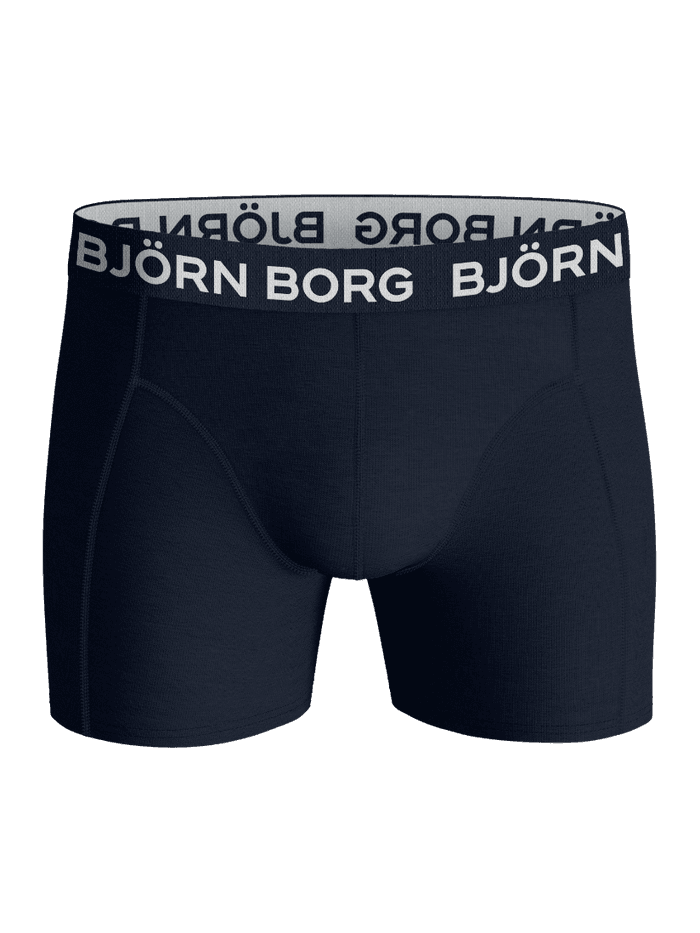 Cotton Stretch Boxers 5-pack kids boxershorts in marineblauw katoenen stretch met een wit logo op de tailleband. - Image 4