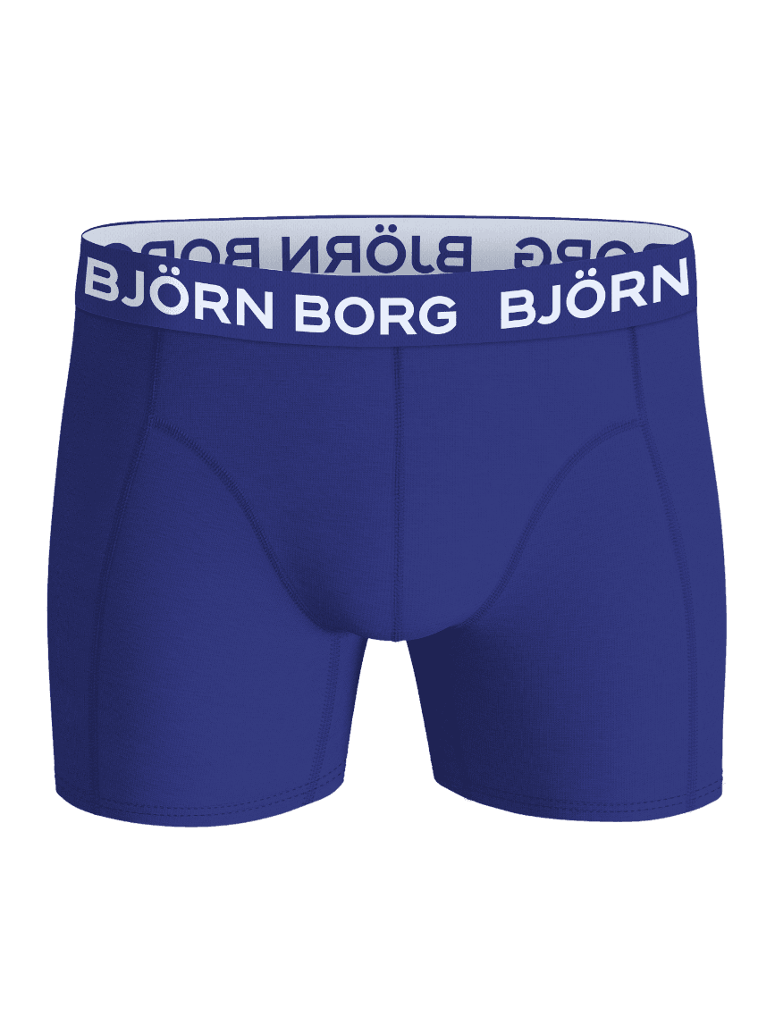 Cotton Stretch Boxers 5-pack for kids in blue, featuring soft boxer briefs with a white logo on the blue waistband. - Image 4