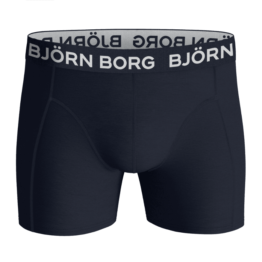 Cotton Stretch Boxers 12-pack in Navy, featuring cotton boxer briefs with bold 38 mm waistband and white Björn Borg logo. - Image 6