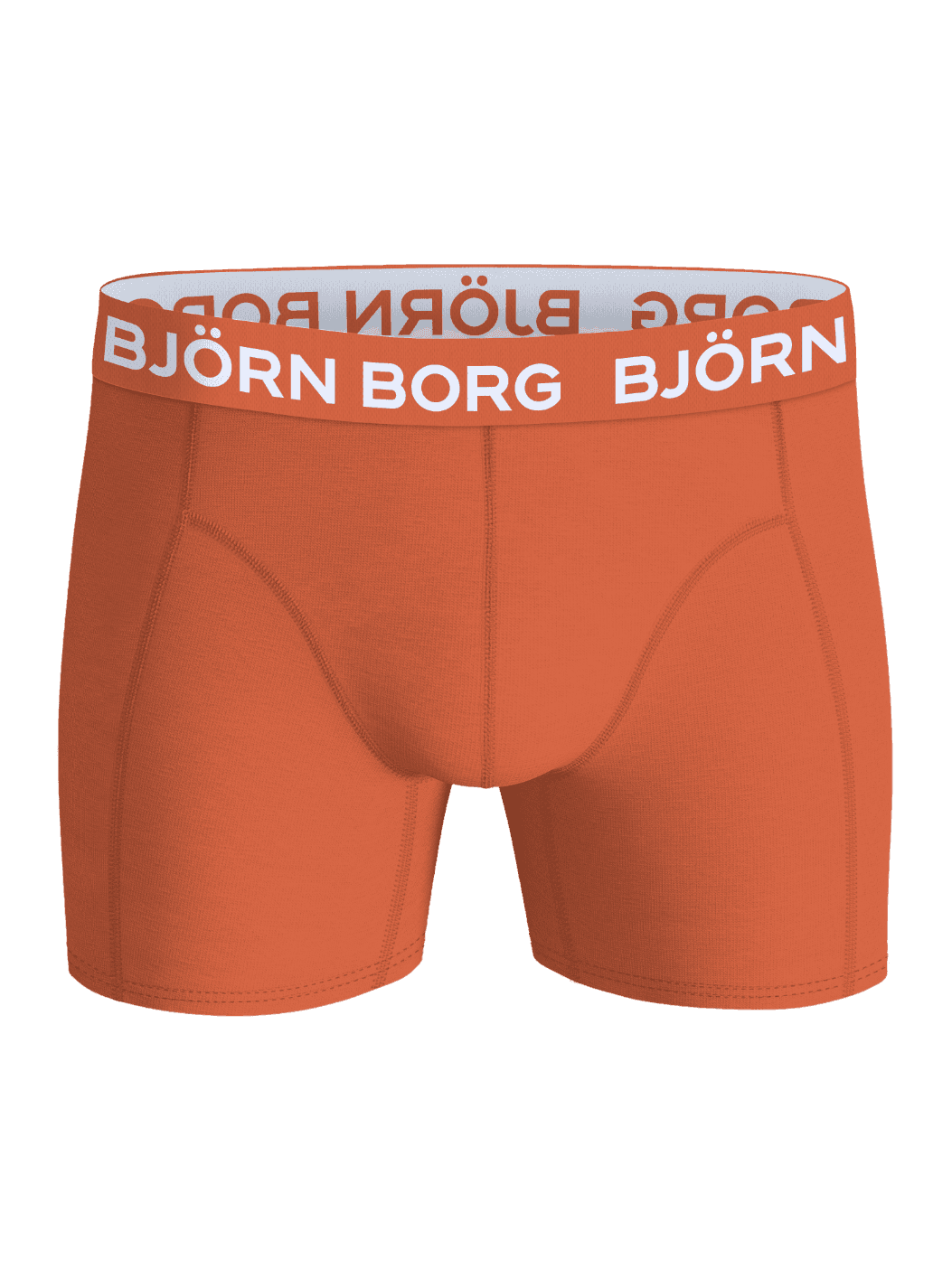 Cotton Stretch Boxers 12-pack orange boxer briefs in soft cotton stretch with a signature white logo waistband. - Image 7