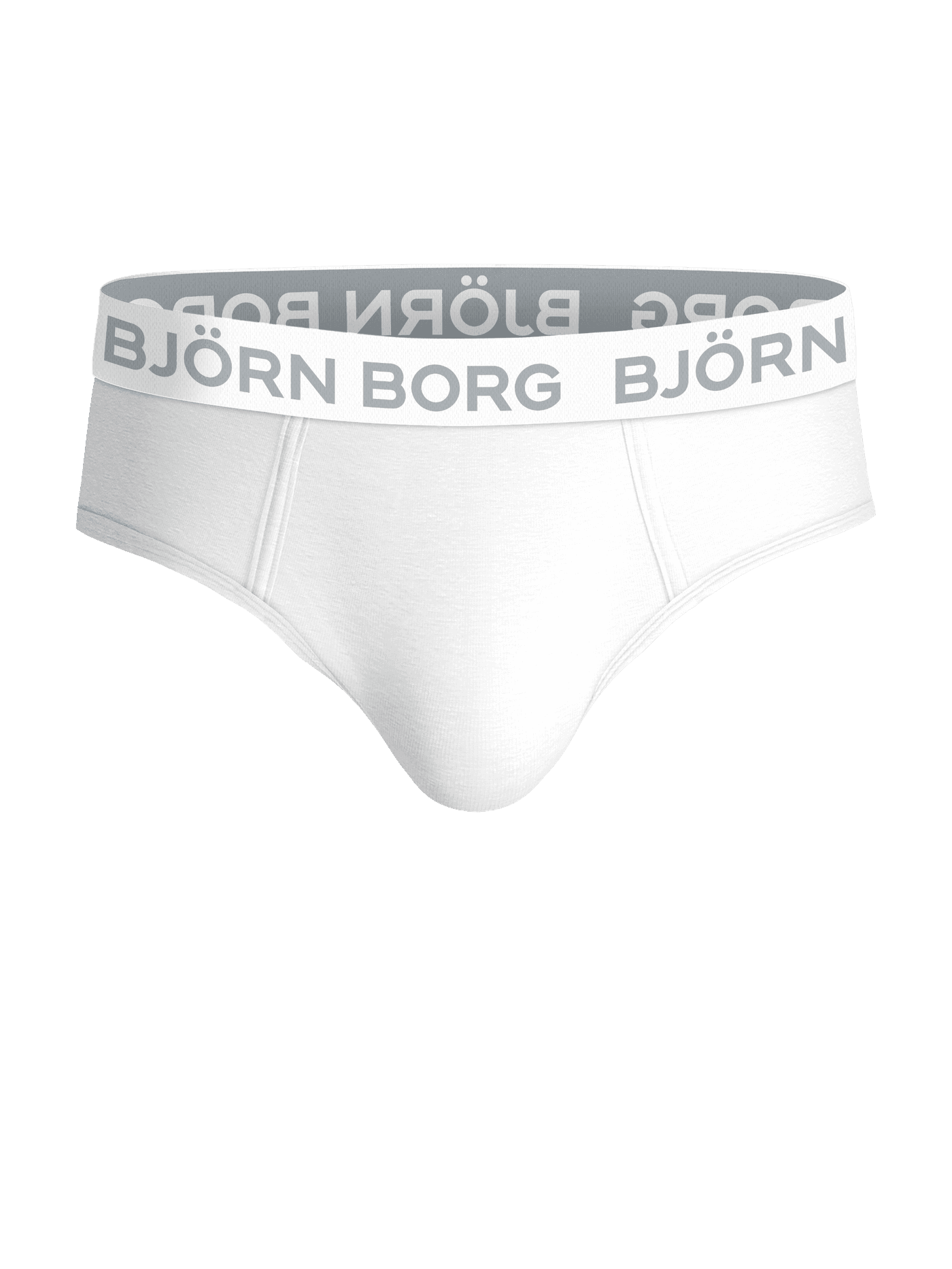 Cotton Stretch Briefs 3-pack in white featuring a grey logo on the iconic Björn Borg waistband. - Image 5