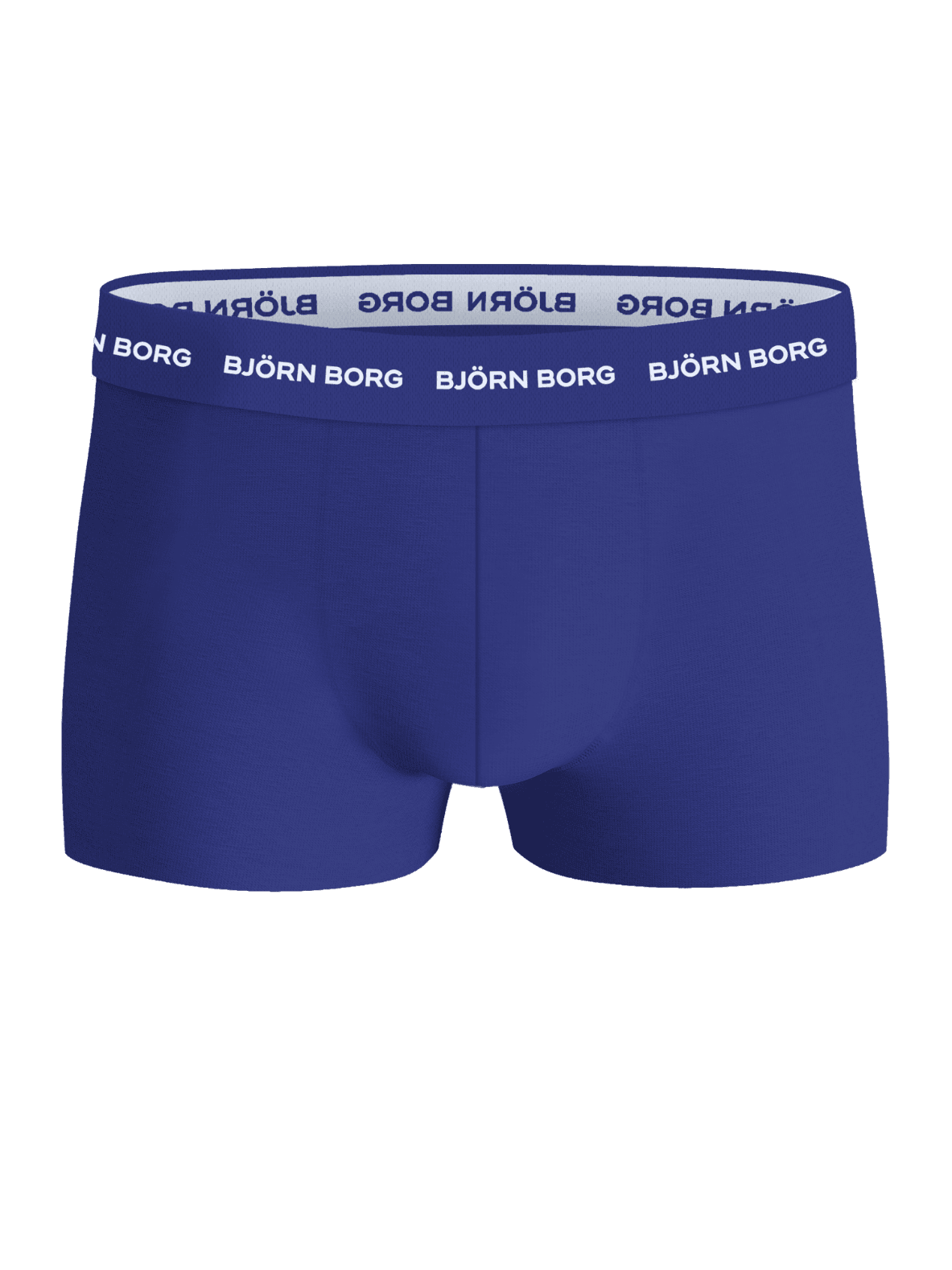Cotton Stretch Trunks 5-pack in navy featuring a white Björn Borg logo on the signature elastic waistband. - Image 6